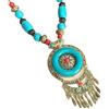 YOPI Collana lunga a campana in stile etnico bohémien retrò Xizang for donna - Accessorio for maglione con catena a clavicola