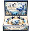 Generico Collezione di bracciali Ocean Guardian, bracciale con ciondoli animali oceanici, con perline blu oceano, 7 disegni di creature marine per donne e amanti della spiaggia