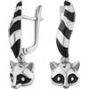 JC Jeweller Carat Orecchini da ragazza in argento sterling 925 rodiato smaltato, confezione regalo gioielli coniglio design bambini adolescenti, Argento