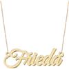 UMAGICBOX Collana con nome personalizzato squisito | 14 stili di polizia a scelta | ciondolo in acciaio inossidabile placcato oro 18 K e argento Sterling da personalizzare | idea regalo originale da
