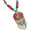 YOPI Collana lunga a campana in stile etnico bohémien retrò Xizang for donna - Accessorio for maglione con catena a clavicola