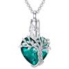 Kaeltsyn Collana commemorativa per la cremazione in acciaio inossidabile con pendente a forma cuore albero intrecciato per gioielli cremazione per la conservazione delle ceneri