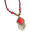 YOPI Collana lunga a campana in stile etnico bohémien retrò Xizang for donna - Accessorio for maglione con catena a clavicola