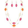 Firstmeet Collana lunga con perline rosse e nere a 2 strati