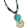 YOPI Collana lunga a campana in stile etnico bohémien retrò Xizang for donna - Accessorio for maglione con catena a clavicola
