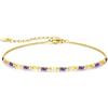 CDE Bracciali da donna Argento 925 Braccialetto Infinito Bracciale Donna Cuore, Gioielli Regalo Natale Compleanno Festa Della per Moglie Amiche Amica (Oro-06-Jun)