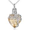 Kaeltsyn Collana commemorativa per la cremazione in acciaio inossidabile con pendente a forma cuore albero intrecciato per gioielli cremazione per la conservazione delle ceneri
