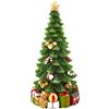 Candela Natalizia Pino Decorato H22 cm - Enzo De Gasperi (EDG)