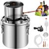 VEVOR Distillatore in Acciaio Inox con Raffreddamento a Serpentina, Kit di Fermentazione per Raffinazione Birra a Casa con Doppio Display Termometro Serbatoio Capienza 11,4L per Bevande Alcoliche