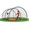 VEVOR Gabbia da Battuta Pop-Up di Baseball 6060 x 3660 x 2500 mm, Gabbia da Battuta Portatile Indipendente con HDPE Annodato a 30 Strati e Apertura per Macchina da Lancio, per Interni ed Esterni