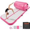VEVOR Tappetino Gonfiabile Lunghezza 3m con Cilindro per Ginnastica Rosa con Pompa, Barile 60x100cm, Attrezzatura per Esercizio Fisico, Danza Artistica, Acrobazie, per Soggiorno, Palestra, Giardino