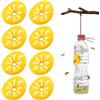 QarulG 8 Pezzi Trappola Vespe Trappole Calabroni da Esterno Cattura Anti Vespe Progettazione Modello per Giardino Balcone Campeggio Resistente Alle Intemperie Facile da Installare Giallo