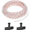 M METERXITY Cordino Avviamento Strappo Avviatore Strappo 3.5mm 10m Cordino Avviamento Strappo Maniglie Cordino Avviamento Strappo Nylon per Tosaerba/Sega/Tagliaerba [Bianco Rosso, Nero]