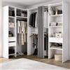 Dmora Guardaroba Grande Bazena, Mobile Camera da Letto, Cabina portabiti, Armadio Appendiabiti, 214x141 h205 cm, Bianco