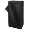 AKTIVE Max Home Armadio guardaroba in tessuto, 70x46x148 cm, Peso supportato 8 kg, Copertura avvolgibile, Rivestimento in tessuto sfoderabile nero, Mobili da campeggio, Temporaneo (18801)