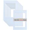 TUKA-i-AKUT 60x Passe-partout da 15x20 cm (per Foto da 10x15 cm), Senza Acidi e Resistente All'invecchiamento, Passepartout per Inquadrare Foto, Poster, Stampe d'Arte, ECC. Bianco, TKD9100-15x20-60x