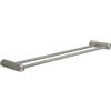 Gedy Ande Portasciugamani bagno doppio fisso, portasciugamani da parete doppia lunghezza 60 cm, porta asciugamani doppio da bagno a parete, acciaio inox AISI 304, finitura spazzolata, fissaggio con