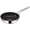Tefal Jamie Oliver Cook's Classics E3060434 - Padella in acciaio INOX, 24 cm, rivestimento antiaderente, indicatore di calore, 100% sicura, manico in silicone rivettato, adatta al forno, padella a