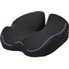 NK Cuscino Ergonomico per Sedia da Ufficio - Memory Foam Nero