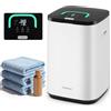 FANTASK Scaldasalviette Elettrico da 23 l, con 4 Ganci, Timer e indicatore Luminoso e spegnimento Automatico, scaldasalviette per Accappatoi e Coperte