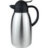 Pioneer Caraffa da caffè interna sottovuoto, acciaio inossidabile, finitura satinata, coperchio rotondo in plastica, 2 litri