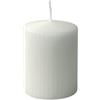 Cereria Di Giorgio - Candela Doric Scanalata - Colore Bianco Cloud - Diametro 7 cm Altezza 10 cm - Con Sacchetto Regalo - Artigianale