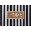 Relaxdays Zerbino in Cocco, Home, 60x40 cm, Antiscivolo, Resistente alle intemperie, Nero/Bianco