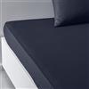 TODAY Essential - Lenzuolo con angoli, 90 x 190 cm, 1 persona, 100% cotone, tinta unita, colore: Blu