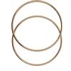 Stafil Set 2 Manici Rotondi per Borse in Metallo, Diametro 16 cm, Rigidi e Resistenti per Uncinetto, Tessuto e Macramè, Oro