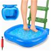 Generisch Piscina gonfiabile con pompa per palloncini, in PVC, per spiagge, campeggio, viaggi, feste, 57 x 52 cm