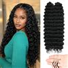 BLUONASI Feather - Uncinetto per capelli miracolosi, 20 pollici, 50 fili, per capelli profondi, per invisibili, miracolosi, per extension per capelli neri, per donne (1B#, 20 pollici (50 Strands))