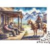 6N2X9A4S Città Cowboy Western Puzzle per Adulti Puzzle 1000 Pezzi Carta Relax Decorazione Famiglia Regalo Festivo 52x38cm/1000pcs