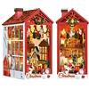 Cuteefun Miniatura per Casa delle Bambole DIY, Natale Fai da Te Book Nook Kit, Decorazione Inserto libreria, Regalo per Compleanni Halloween