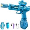 KOMEIYL Pistola Ad Acqua Elettrica Per Bambini, Pistola Automatica con Luci LED, Fucile Ad Acqua Automatico A Lunga Gittata, Portata di 6-8 M, Piscina, Spiaggia, Feste, Giocattoli Estivi all'Aperto (Blu)