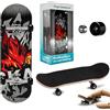Danbghyuo Mini Skateboard Da Dita, Rosso Festa Compleanno Fingerboard con Accessori per Skateboard Mini per Trucchi e Stunt per adulti, ragazzi, bambini e principianti… (Flamme rouge)