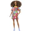 Barbie - Bambola Barbie Fashionista Abito Pois, dai capelli castani e con tutina a pois, abiti e accessori, Giocattolo per Bambini 3+ Anni, HJR99