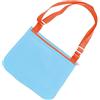 SSIMIDAPT Borsa Spiaggia in Rete Giocattoli Sabbia Pieghevoli per Bambini Beach Bag Portatili Riutilizzabile Borsa con Cerniera per Raccogliere Conchiglie Riporvi giocattoli per Piscina Viaggi (Blu e arancione)