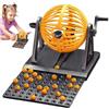 Tsawntd Set da Bingo, 12 Carte e 90 Palline da Bingo con Numeri con Gabbia Divertente Macchina da Gioco per Bambini, Adulti, Famiglia, Senza Chip