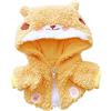 niannyyhouse Vestiti per bambola Corgi con cappuccio da 20 cm, accessori per bambole (giallo)