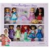 Disney Store Official Set di Personaggi Principesse Disney, 9 Bambole tra Cui Cenerentola, Belle, Rapunzel, Vaiana, Asha, Tiana, Ariel, Mirabel, Elsa, Collezione Once Upon a Story, 3+