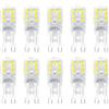 HUAMu Lampadina LED G9 3W, 300LM, Equivalente 30W alogeno, Bianco freddo 6000K, 220-240V, CRI maggiore di 85, NON dimmerabile, Risparmio energetico, Base in ceramica, Base standard G9, 10 Pezzi