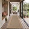 TT Home Tappeto Giardino Per Esterno Balcone Tappeto Cucina Bordura Sisal Monocromatico, Dimensione:80x250 cm