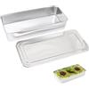Tbintul Stampo per Pane in Acciaio Inox,33 x 15 x 6.5 cm Stampo per Pane in Cassetta con Coperchio,Antiaderente per Torte e Toast