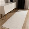 benuta Pop Tappeto cotone Tom - Crema 80x300 cm - Tessuto a mano per camera da letto, salotto, soggiorno - Riciclato - Adatto al riscaldamento a pavimento