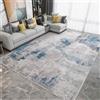 Fenisonavy Tappeto Salotto Moderno Pelo Corto Tappeti Moderni Soggiorno Tappeti Camera da Letto Tappeti Salotto Grandi Dimesnioni Motivo Astratto Vintage (160 x 200 cm, Lago Blu/Grigio/Beige)