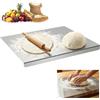 Libershine Tagliere in acciaio inox con bordo, 40 x 50 cm, piano di lavoro in acciaio inox, grande