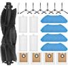Turiueba 20 Ricambio Compatibili con Lefant M2/M2S/M2 Pro/M2S Pro/M2 Plus Robot Aspirapolvere Accessori 1 Spazzola Principale 6 Spazzole Laterali 4 Filtro 4 Sacchetti Polvere 4 Panni 1 Spazzolino di Pulizia