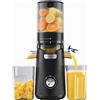 ACOQOOS Estrattore di succo per frutta e verdura intera, larghezza 135 mm e tubo di alimentazione più grande, volume di riempimento 1,8 l, facile da pulire, con 2 bicchieri, spremiagrumi elettrico