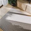 benuta Basic Tappeto salotto Leo - Grigio chiaro 160x230 cm - Astratto rilievo soggiorno, camera letto, corridoio - Facile - Pavimento riscaldato