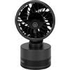 PUSOKEI Ventilatore Silenzioso da Parete a 6 velocità |Piccolo Ventilatore da Scrivania con Aspirazione a Vuoto con Display Digitale per il Dormitorio dell'auto di Casa (BLACK)